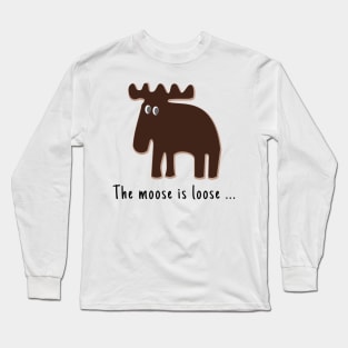 Brown Moose Long Sleeve T-Shirt